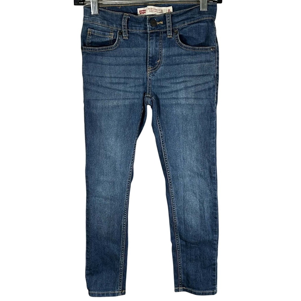 Levi's Strauss 510 Jeans Boys Youth Kids‎ 24x25 Performances Skinny 8 Reg Blue